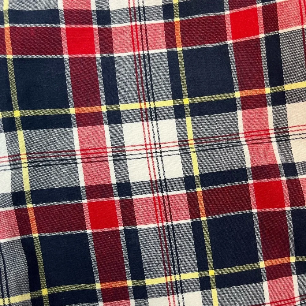 Lands’ End Men’s Plaid Shorts Size 38 Preppy Coastal‎ Madras Style 8” inseam